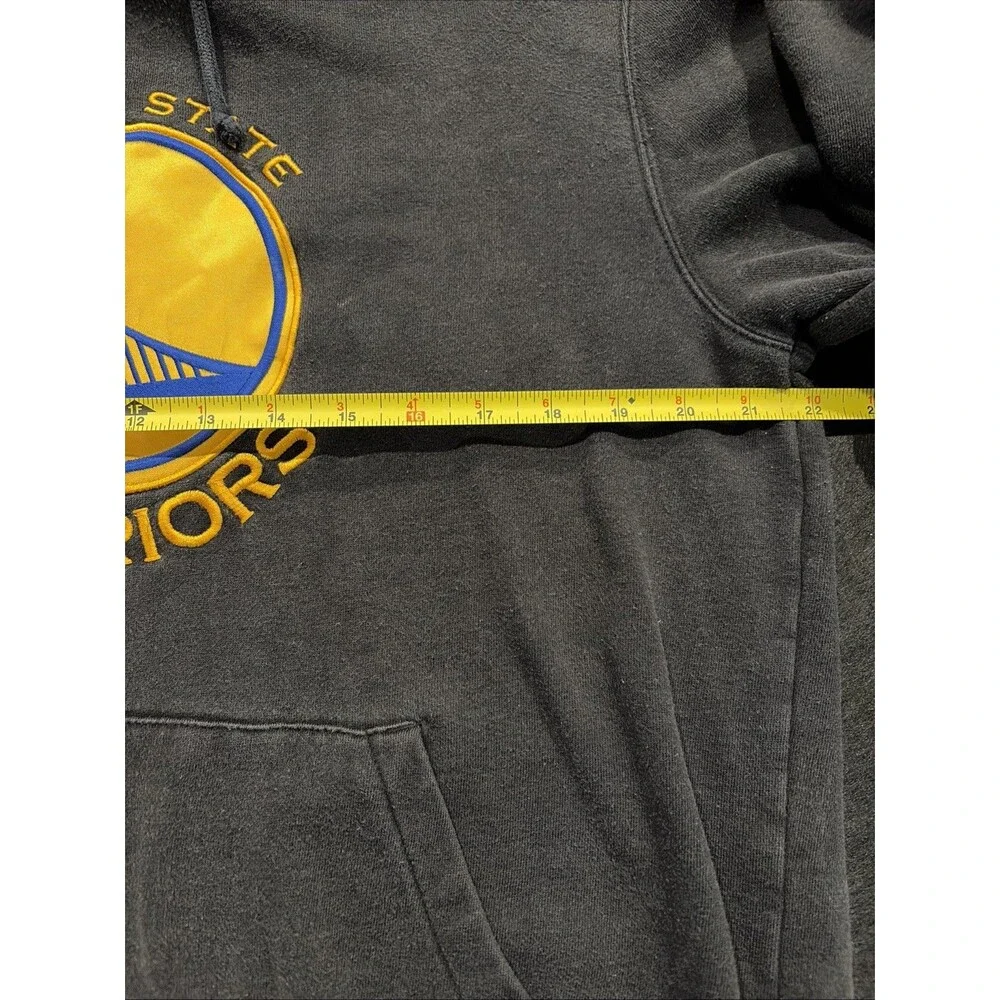 Adidas Golden State Warriors Hoodie Mens Sz Medium Black Logo Cotton Curry Green